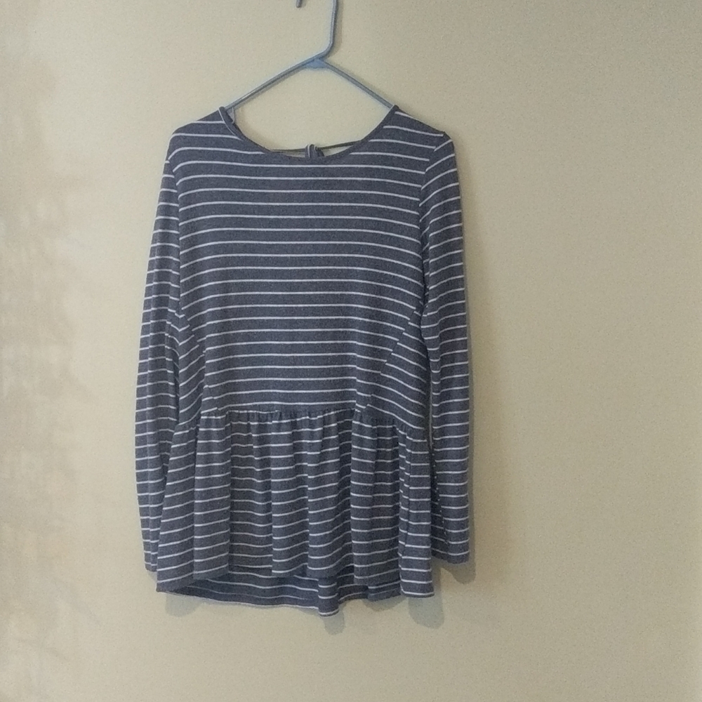 Blue striped shirt